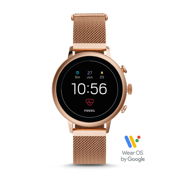 tåge Skygge Bliv sur FOSSIL Gen 4 Smartwatch - Venture HR Rose Gold-Tone Stainless Steel Me –  The Wearables Store